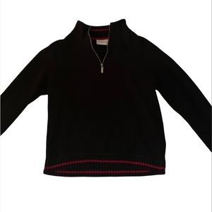 Liz Claiborne red and black zip up sweater pull over